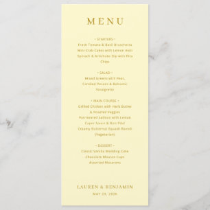 ** MENU Elegant Yellow Serif
