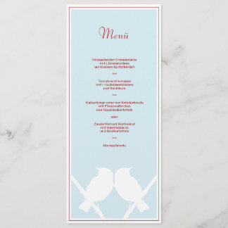 menu for your wedding menu (turquoise red white)