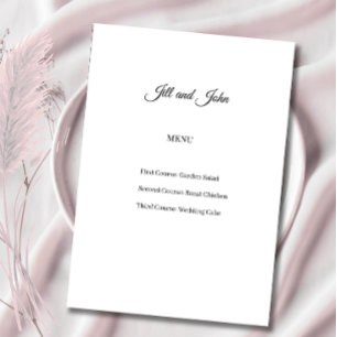 Menu Gothic Wedding Card Vintage Dark Academia