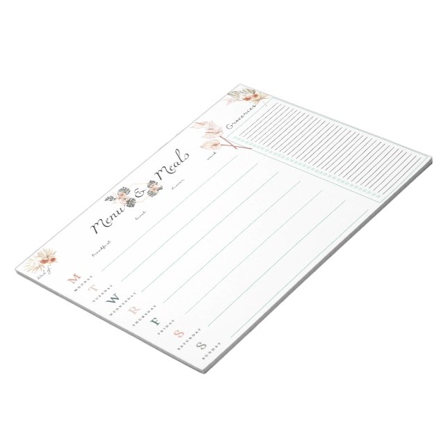 Menu & Meal Planner Pad (Angled)