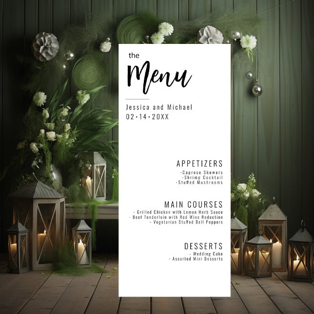 💍 Menu Minimalist Elegant  (The Menu Card from Elegance collection. )