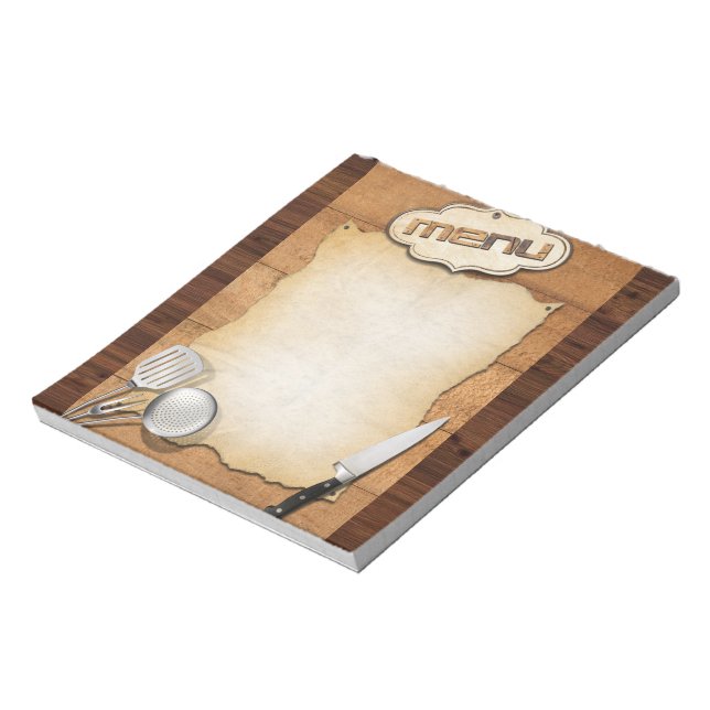 Menu Notepad (Rotated)