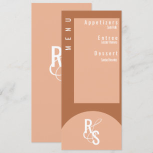 Menu Planner Dark Terracotta Wedding Invitation