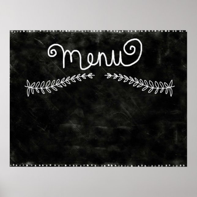 Menu Poster (Front)