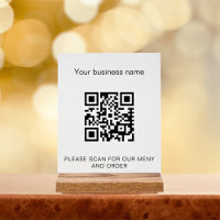 Menu qr code scan restaurant bar cafe