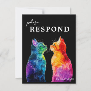 MENU + QR RSVP Card from “Purrfectly Yours: A Rain