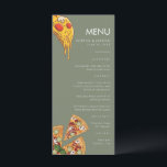 Menu Sage Green PIZZA Modern Minimal Wedding<br><div class="desc">Menu PIZZA Modern Minimal Chic Wedding</div>