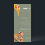 Menu Sage Green PIZZA Modern Minimal Wedding<br><div class="desc">Menu PIZZA Modern Minimal Chic Wedding</div>