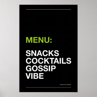 MENU: SNACKS – Funny Kitchen Poster