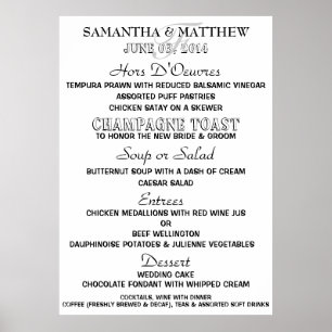 Menu template PERSONALIZE Large Poster