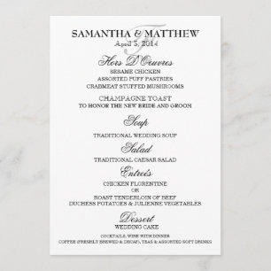 Menu template wedding engagement anniversary