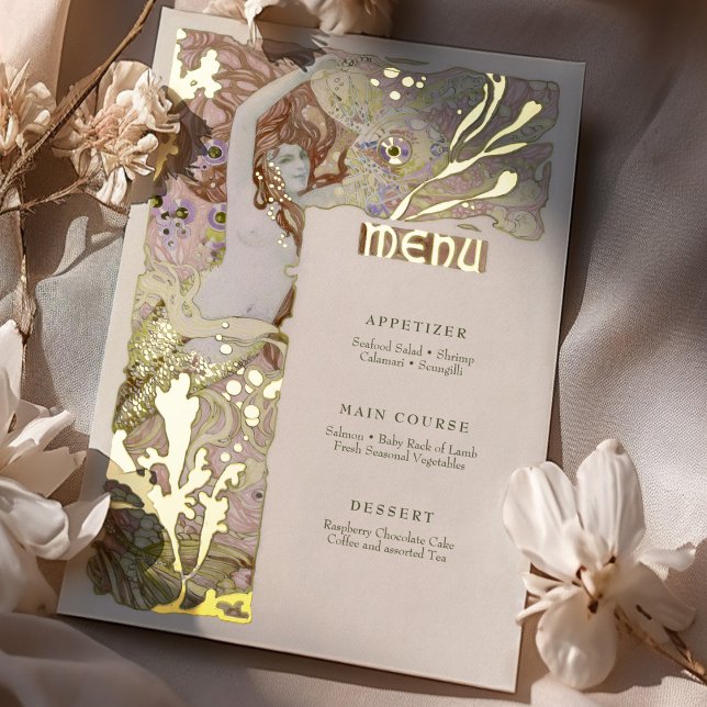 Menu Vintage Mermaid Art Nouveau (Creator Uploaded)