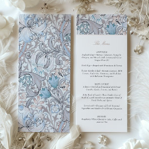 Menu Wedding Golden Lilies William Morris Invitation