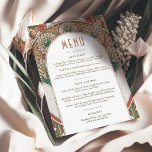 Menu Wedding Vintage Art Nouveau by Mucha Invitati Invitation<br><div class="desc">Menu Card in Art Nouveau style for your vintage-themed wedding by Alphonse Mucha in a floral, romantic, and whimsical design. Victorian flourishes complement classic art deco fonts. Please enter your custom information, and you're done. If you wish to change the design further, click the blue "Customise It" button. Thank you...</div>