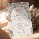 Menu Wedding Vintage Art Nouveau by Mucha Invitati Invitation<br><div class="desc">Menu Card in Art Nouveau style for your vintage-themed wedding by Alphonse Mucha in a floral, romantic, and whimsical design. Victorian flourishes complement classic art deco fonts. Please enter your custom information, and you're done. If you wish to change the design further, click the blue "Customise It" button. Thank you...</div>