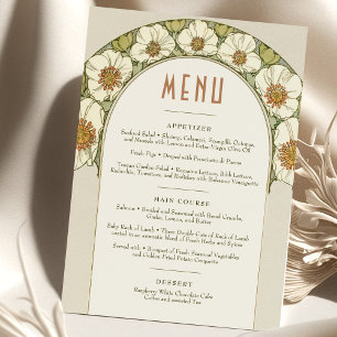 Menu Wedding Vintage Art Nouveau by Mucha Invitation