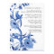 Menu Wedding Vintage Blue White Chinoiserie Floral