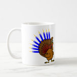 Menurkey Coffee Mug<br><div class="desc">Celebrate Thanksgivukkah 2013 with this classic menurkey mug! Featuring a funny cartoon turkey with a menorah for a tail. A Hanukkah Thanksgiving will not occur for another 77, 000 years! So grab this great keepsake for this once-in-a-lifetime-celebration. *Makes a great gift for Hanukkah AND Thanksgiving 2013 * Choose this cool...</div>