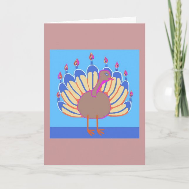 "Menurkey" Thanksgiving and Hanukkah Card (Front)