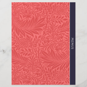 Menus   Recipe Divider   Vintage Red Floral