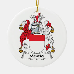 Menzies Family Crest Ceramic Tree Decoration
