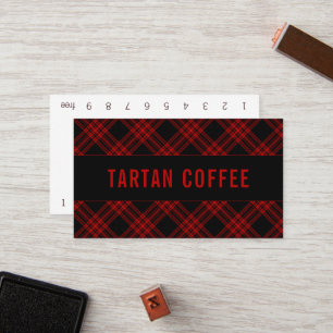 Menzies Hunting Tartan Punchcard Loyalty Card
