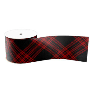 Menzies Hunting Tartan Scottish Plaid Pattern Grosgrain Ribbon