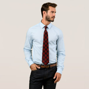 Menzies Hunting Tartan Scottish Plaid Pattern Tie