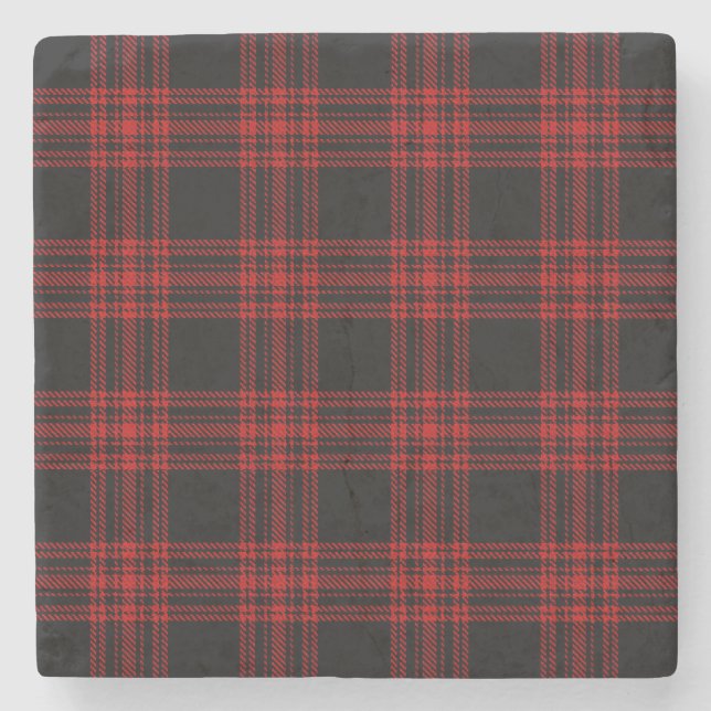 Menzies Hunting Tartan Stone Coaster (Front)