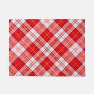Menzies Red Clan Tartan Scottish Plaid Doormat