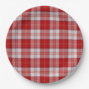 Menzies Red Tartan Paper Plate