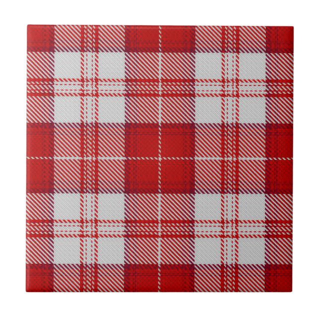 Menzies Red Tartan Tile (Front)