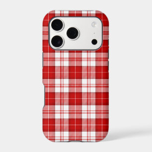 Menzies tartan red white plaid