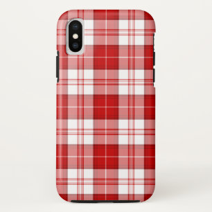 Menzies tartan red white plaid iPhone x case
