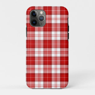 Menzies tartan red white plaid iPhone 11 pro case