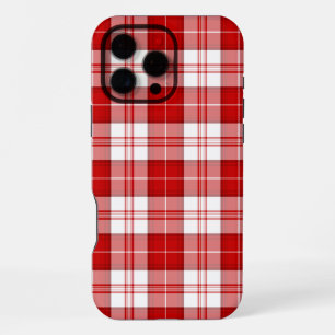 Menzies tartan red white plaid iPhone 16 pro max case
