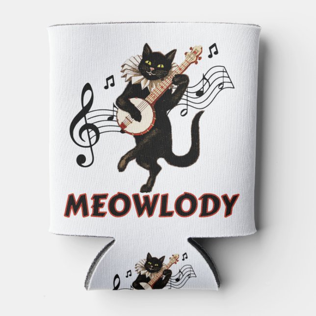 Meolody Cat Music Guitar Can Cooler (Front)