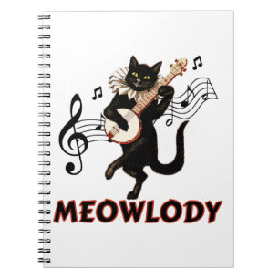 Meolody Cat Music Guitar Notebook