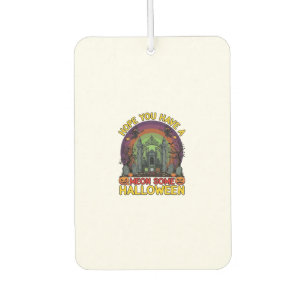 Meon Some Halloween Cemetery Gate Monsters Pumpkin Car Air Freshener
