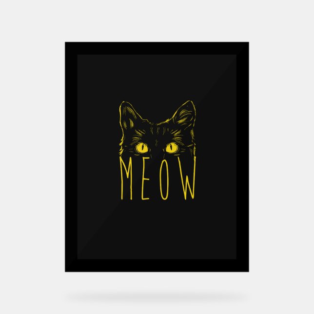 Meow Acrylic Sign (Front)