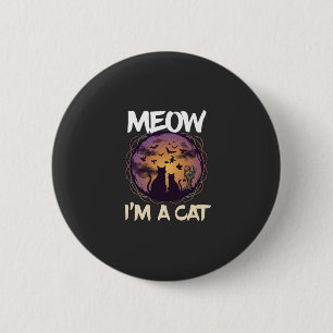 Meow Am Cat Halloween Night Witch Pumpkin_1 6 Cm Round Badge