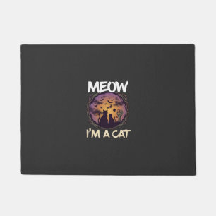 Meow Am Cat Halloween Night Witch Pumpkin_1 Doormat