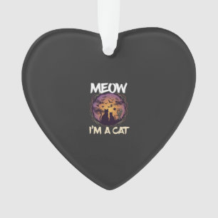 Meow Am Cat Halloween Night Witch Pumpkin_1 Ornament