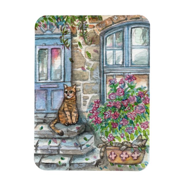 Meow at the Door Magnet (Vertical)