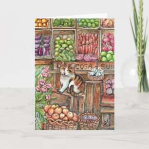 Meow at the Market Card