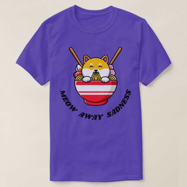 Meow away sadness T-Shirt (Design Front)