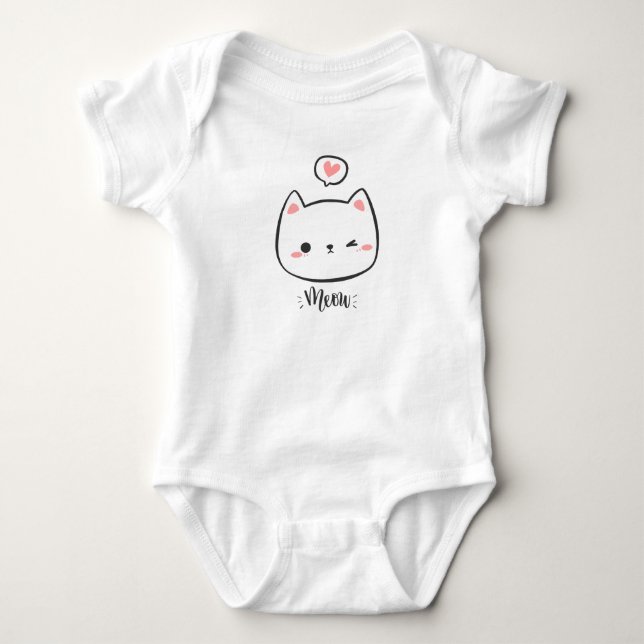 Meow Baby Bodysuit (Front)