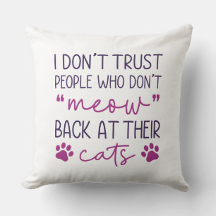 Meow Back At Their Cats Cushion
