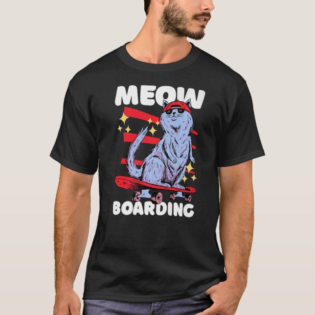 Meow Boarding T-Shirt (Front)