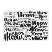 Meow! Cat Bowl Mat